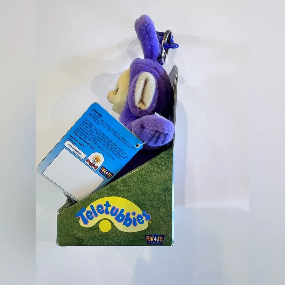 Tinky Winky Purple Teletubbies clip on vintage collectible original packaging